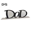 Father's Day Acrylic Photo Frame DIY PaPa Dad Letter Picture Frame Holder Table Sign Desktop Decoration Dad Grandpa Husband Birthday Festival Gift