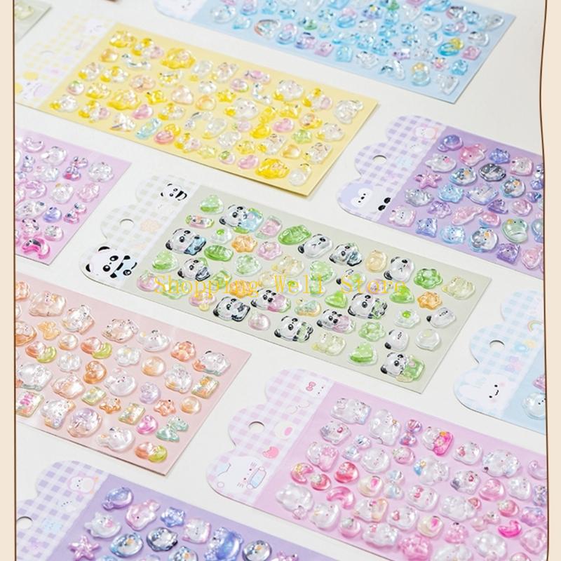 KX4B Animal Embossed Sticker For Scrapbooking Notebook Journal Phone Cover Luggage