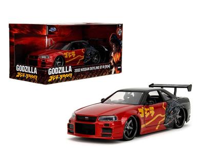 JADA TOYS Nissan Skyline R34 2002 Godzilla VS Destoroyah Skyline Godzilla vs Destoroyah Mini Auto 35133 1/24 GT-R [Položka]