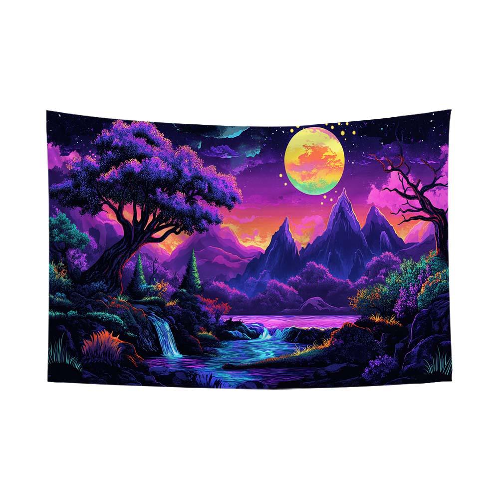 Fluorescent Festival Atmosphere Wall Hanging - Artistic Decoration Cloth