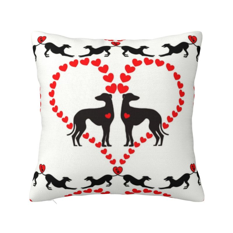Custom Medieval Greyhound Cushion Cover Whippet Sighthound Dog Soft Luxury Pillows Decor Home