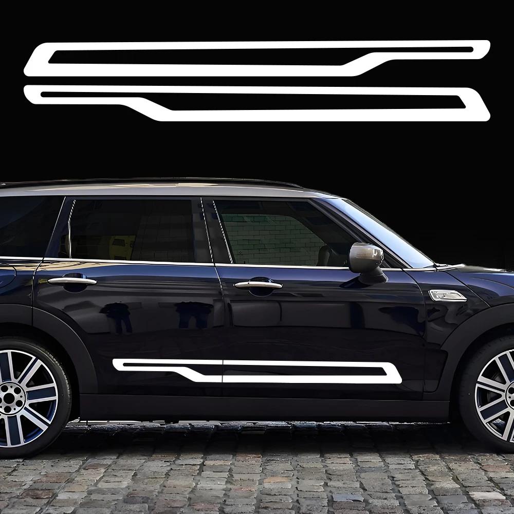For MINI Stripe Car Door Side Stickers Kit Wrap Vinyl Cover Waterproof Vehicles PVC Stickers Exterior Car Accessories