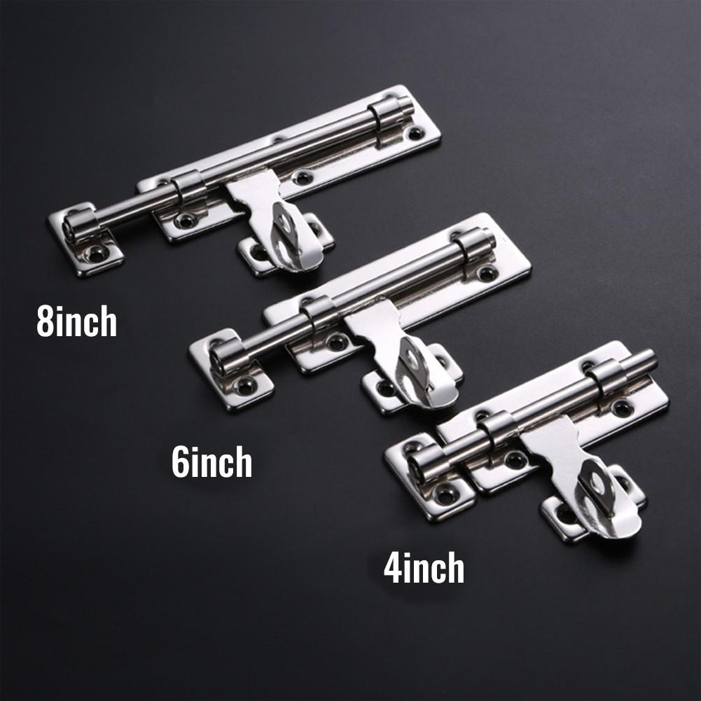 Door Lock Stainless Steel Door Slide Bolt Latch Gate Fences Door Bolt Window Catch Lock Safety Anti-theft Home Hardware