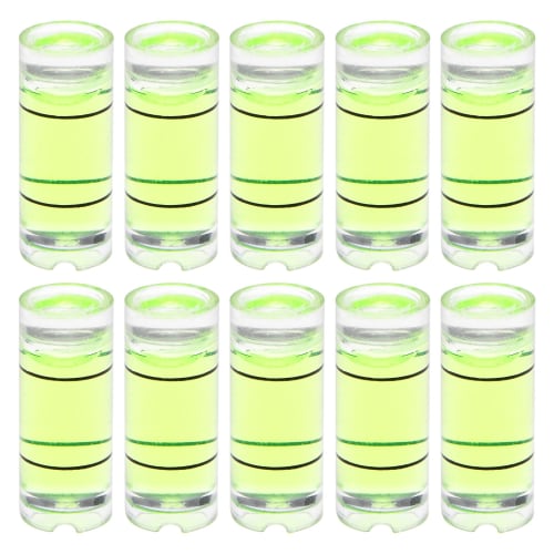 uxcell Cylindrical Bubble Levels, 8x20mm, Mini Bullseye Levels for Leveling Camera Tripods, Telescopes, Workshops, Turntables, and Picture Frames, 10-