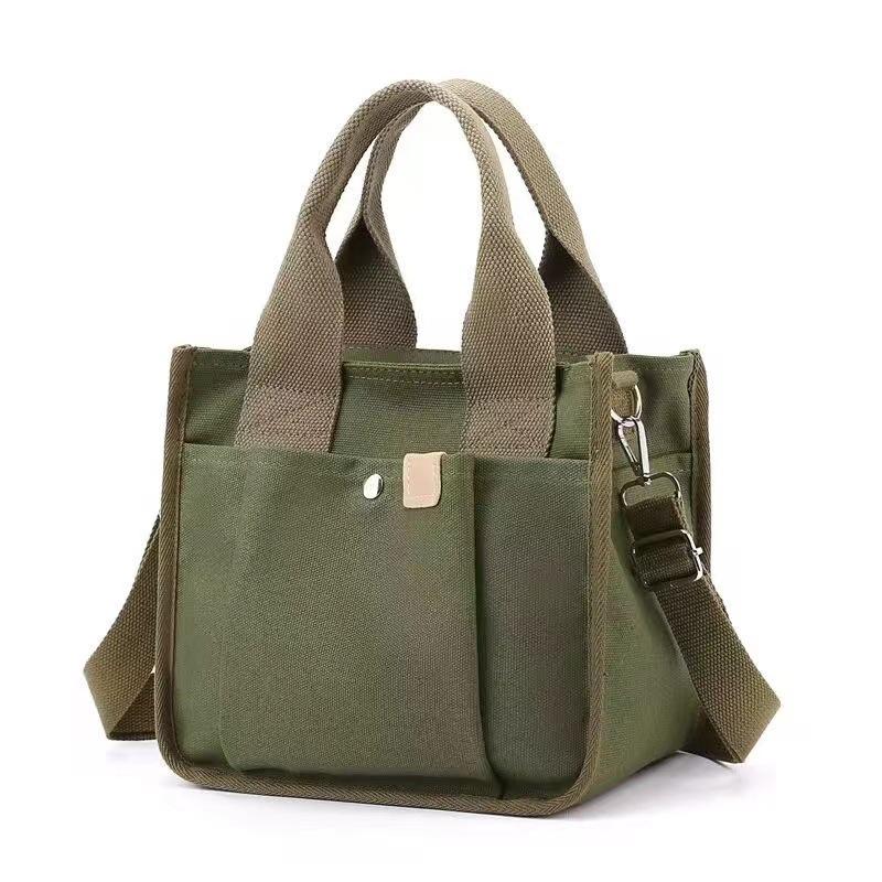 New versatile women's canvas tote bag large capacity shoulder portable environmentally friendly shopping bag leisure art canvas bag