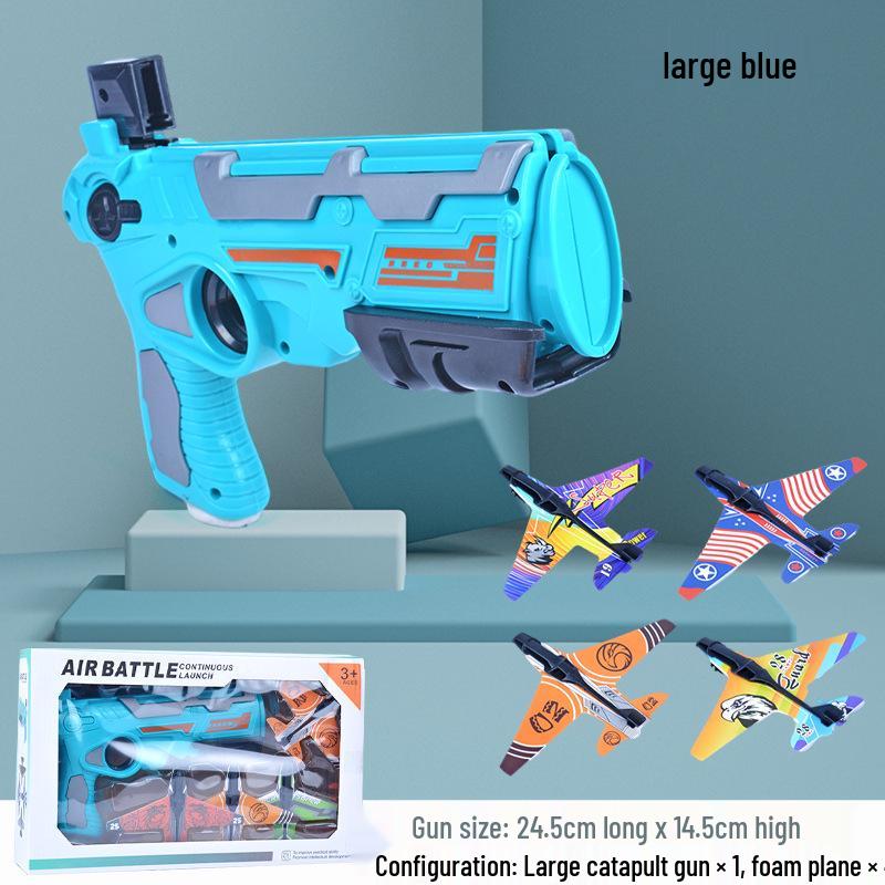 Rapid-Fire Foam Glider Gun Toy for Kids – Outdoor Airplane Launcher Model