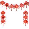 2026 Spring Festival New Year Felt Fu Character Banner and Pull Flower Decorations