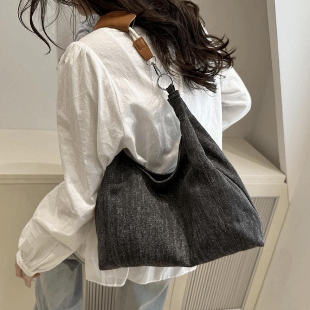 Vintage Denim Shoulder Bag Y2k Women Handbags Fashion Denim Tote Bags  Work Bag