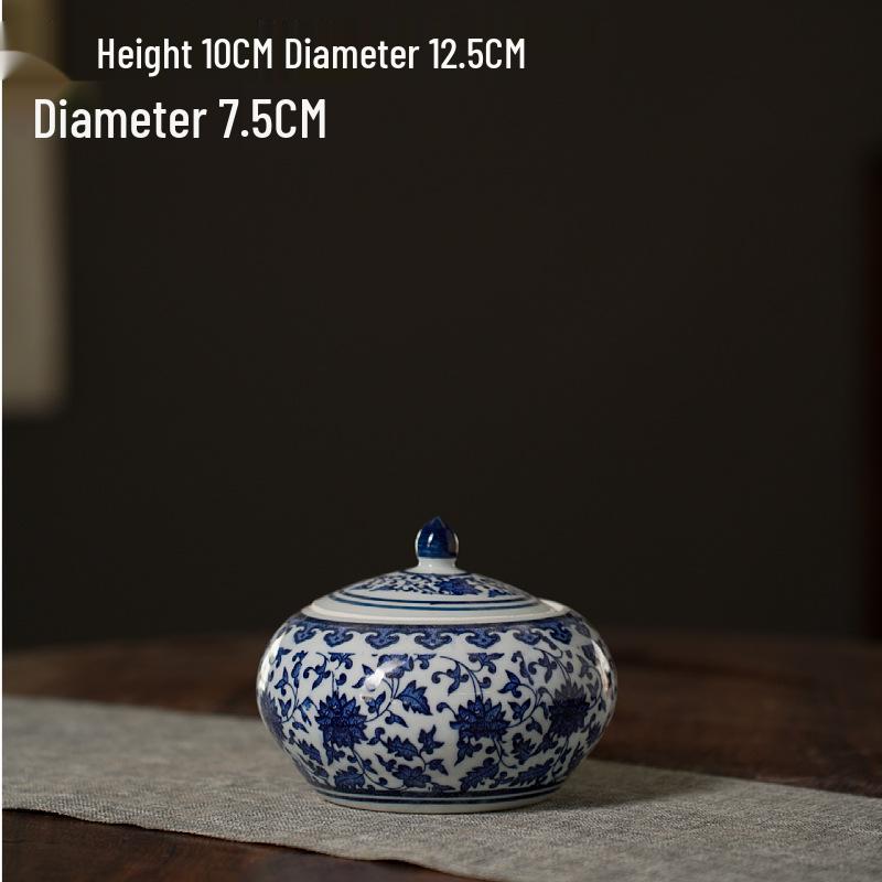 Blue and White Porcelain Underglaze Flower Vase - Antique Style Chinese Ceramic Ornament