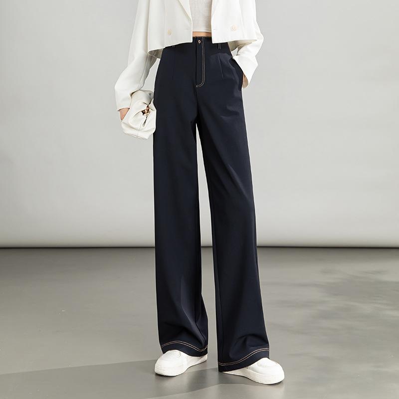 1116 Spring and Autumn New Temperament Commuter Versatile Casual Narrow Skinny Straight Pants Premium Comfortable Drape Pants