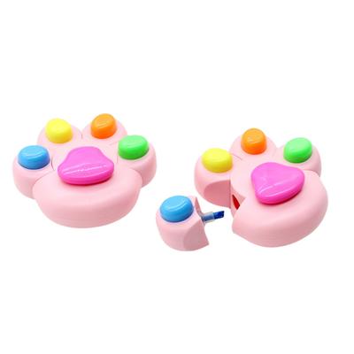 Cat Paw Highlighter Set Cute Animal Shaped Marker Pens for Note Taking Journaling Bible Study School Office Supplies