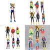 Estatuetas deslumbrantes de Supergirl, Mulher-Maravilha, Batgirl e Arlequina, heroínas de 15 cm