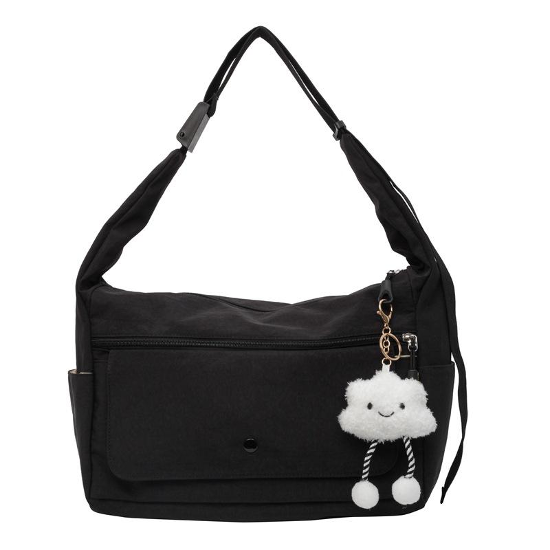 Tooling messenger bag women's 2025 new shoulder bag Hong Kong style large capacity trend leisure bag tide student class backpack