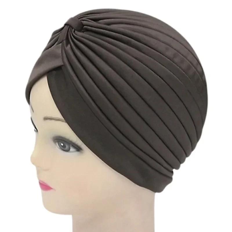 Africká křížová turbanová čepice s potiskem Indická čepice Dámský muslimský šátek na hlavu Čepice Pokrývka hlavy Turban Klobouk Ztráta vlasů Chemo čepice Dámský klobouk