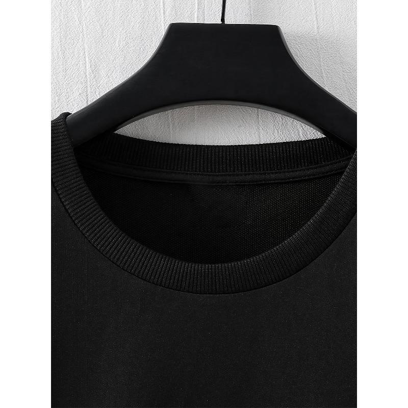 Tamanhos Europeus Kiss Me Again" Camiseta Casual Masculina com Estampa de Moda, Top Primavera/Verão, Camiseta Confortável com Gola Redonda