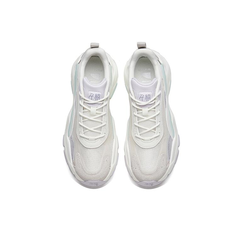 Anta Millennium 4.0 Shock Absorption Non-Slip Wear-Resistant Low-Top Dad Shoes Women Sneakers White Purple Gray 122228890-3