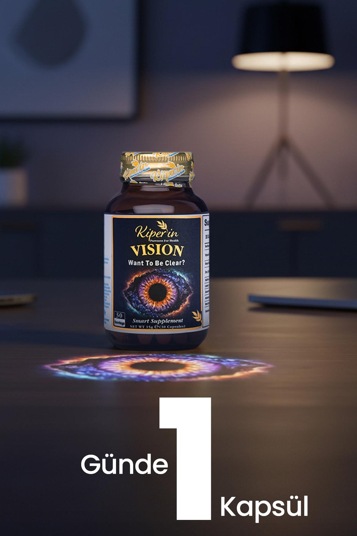 

Kiperin Vision | Eye & Clear Vision | Zinc, Selenium, Astaxanthin, Lutein, Saffron | 30 Day Supply 1 PC
