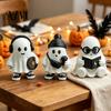 Trendy Interior Soft Furnishings Cute Halloween Ghost Figurine, Holding Coffee/Book/Record Resin Statue, Desktop Ornaments for Spooky Tabletop