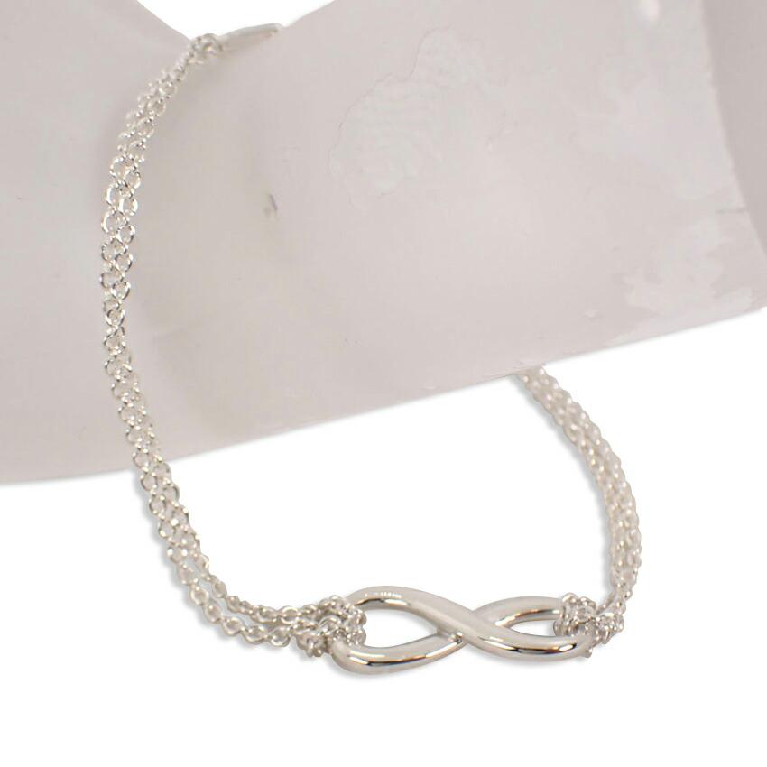 

[Б/у] Браслет-цепочка TIFFANY/Tiffany 925 Infinity Double Chain [g249-36]