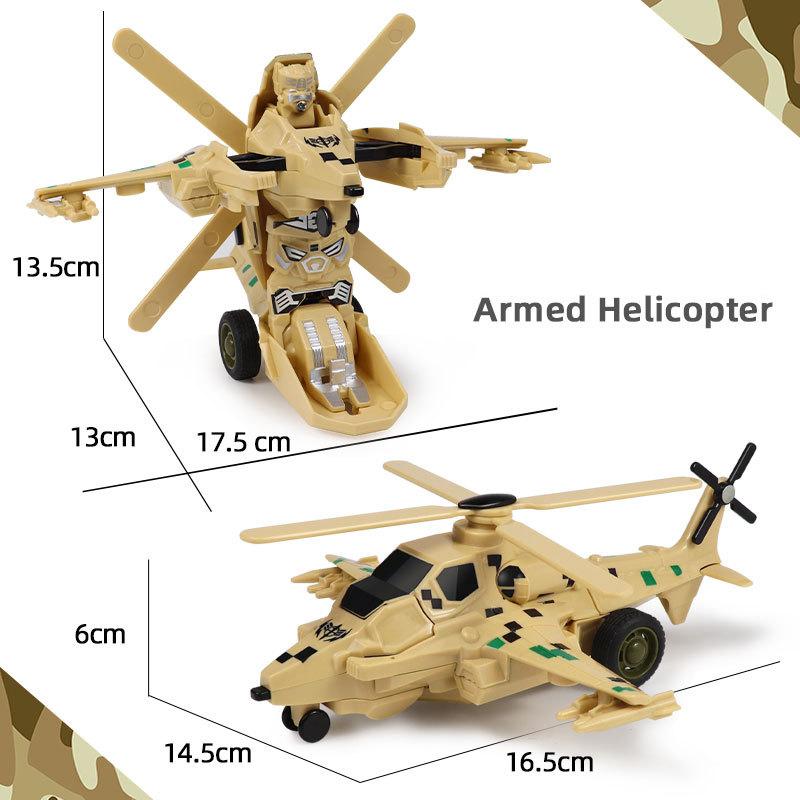 

One Click Automatic Collision Deformation Car Toys Fun Transform Robot Military Model Airplanes Tanks Armored Vehicles Model Toy