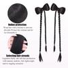 1 Pair Trendy Cute Children'S Wig Braid Bow Knot Sphere Head Hair Clip Double Ponytail Wig Fried Dough Twists Braid Female Use