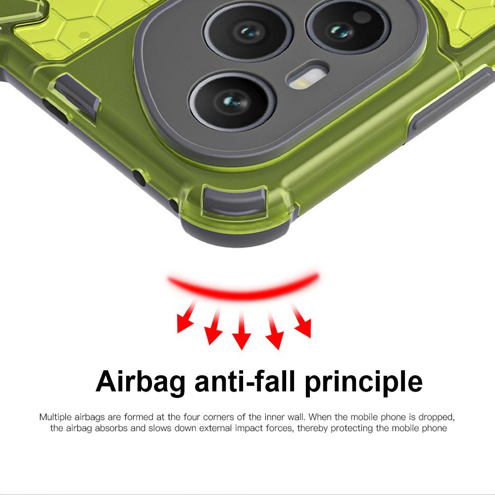 KEYSION Stoßfeste Panzerhülle für HONOR 400 Pro 5G Weiches Silikon+PC Transparentes Waben-Handy-Rückcover für Huawei Honor 400