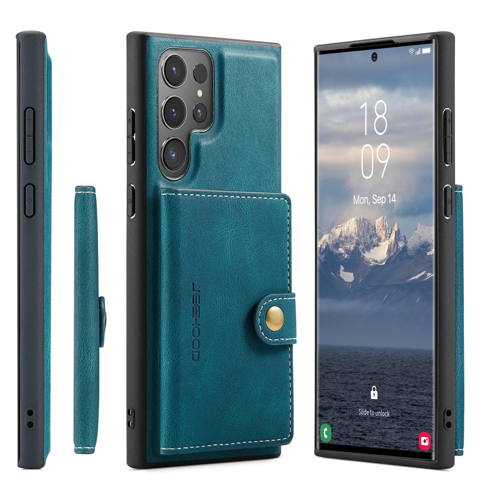 

Magnetic Leather Phone Case for Samsung Galaxy S25 Ultra Edge S24 Plus S23 FE S22 S21 Note20 Detachable Card Slot Wallet Cover Galaxy Note20 Ultra зелений