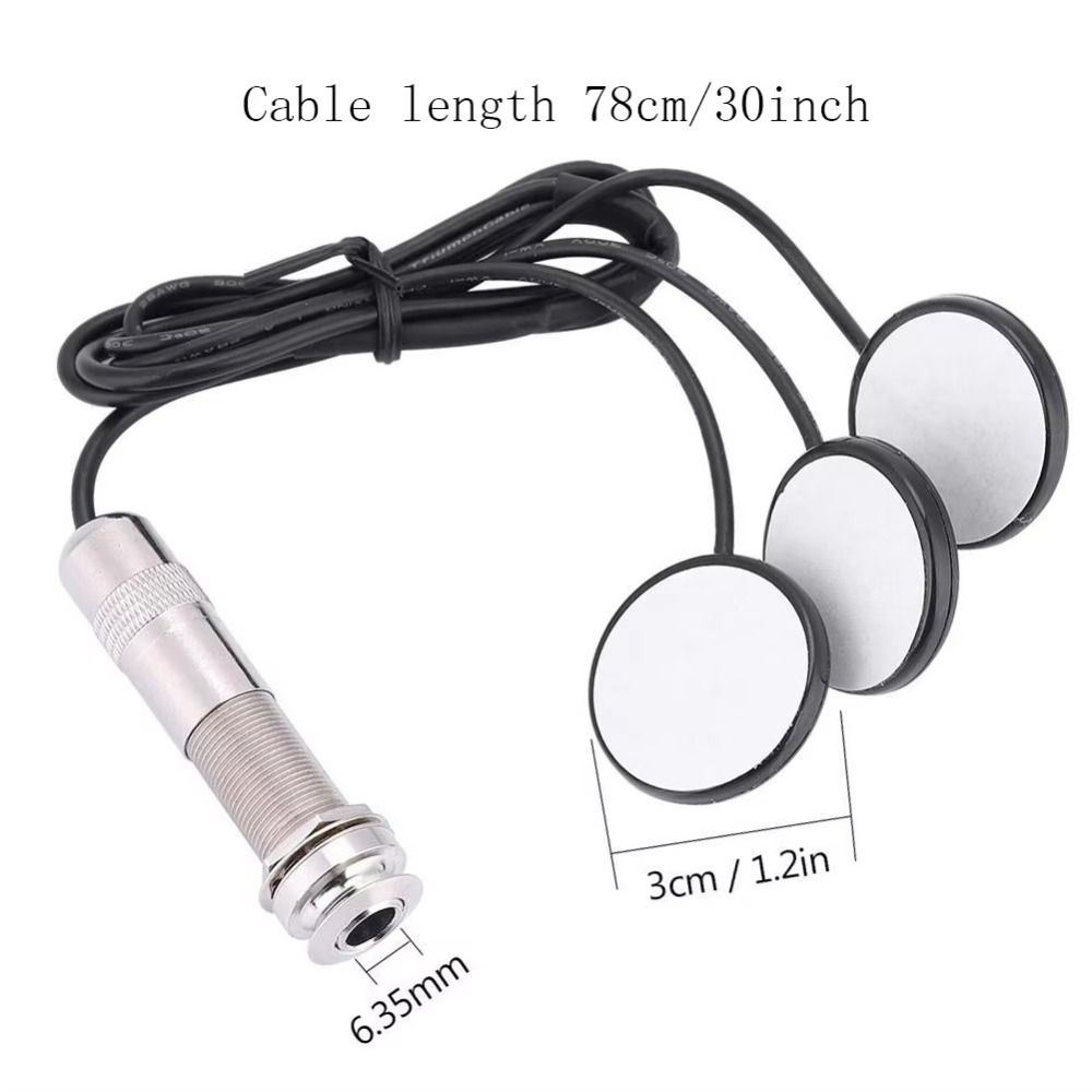 Guitar Parts Karimba Thumb Pickup 3-in-1 Guitar Picks Transducer Pickups Guitar Violin Ukulele