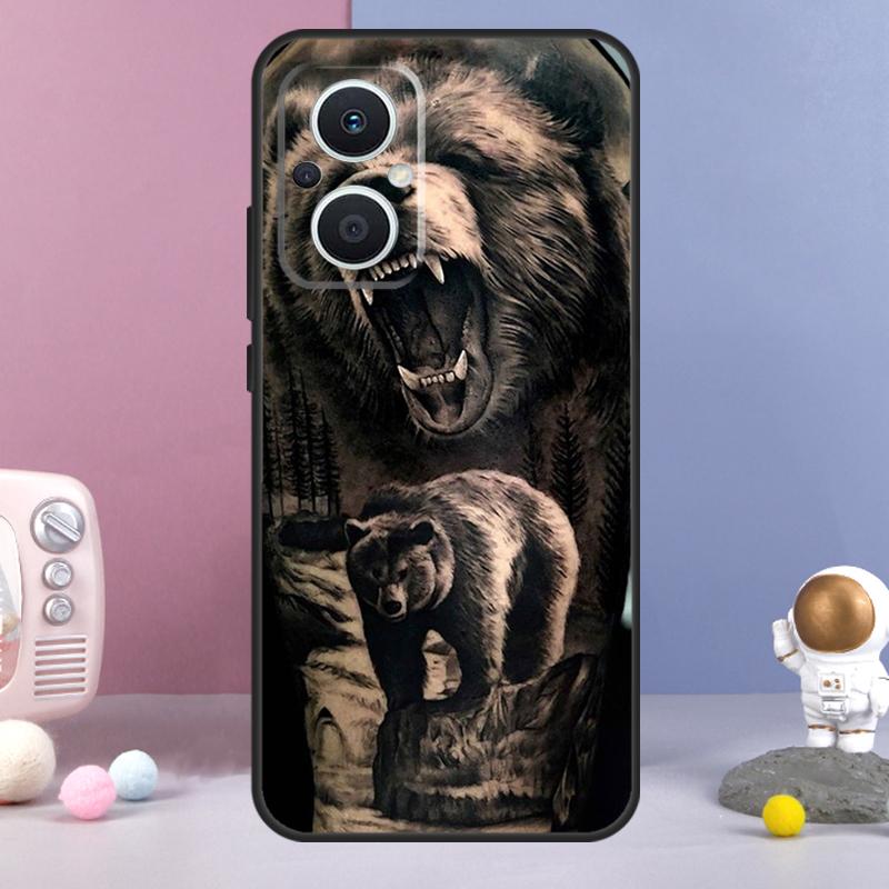 Cute Grizzly Bear Funda For OPPO Reno 13 F 11F 12F 14F 10 11 12 14 Pro 7 8 Lite OPPO Find X6 X5 X8 X9 Pro Case