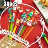 30pcs Kawaii Christmas Gel Pen Cute Christmas Tree Reindeer Santa Snowman Gift 0.38mm Black Neutral Pens School Office Stationary