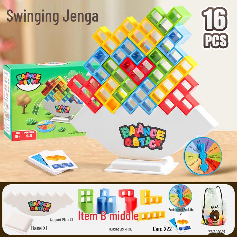 Kids Stacking Swing Balance Game – Russian Blocks & Focus Toy