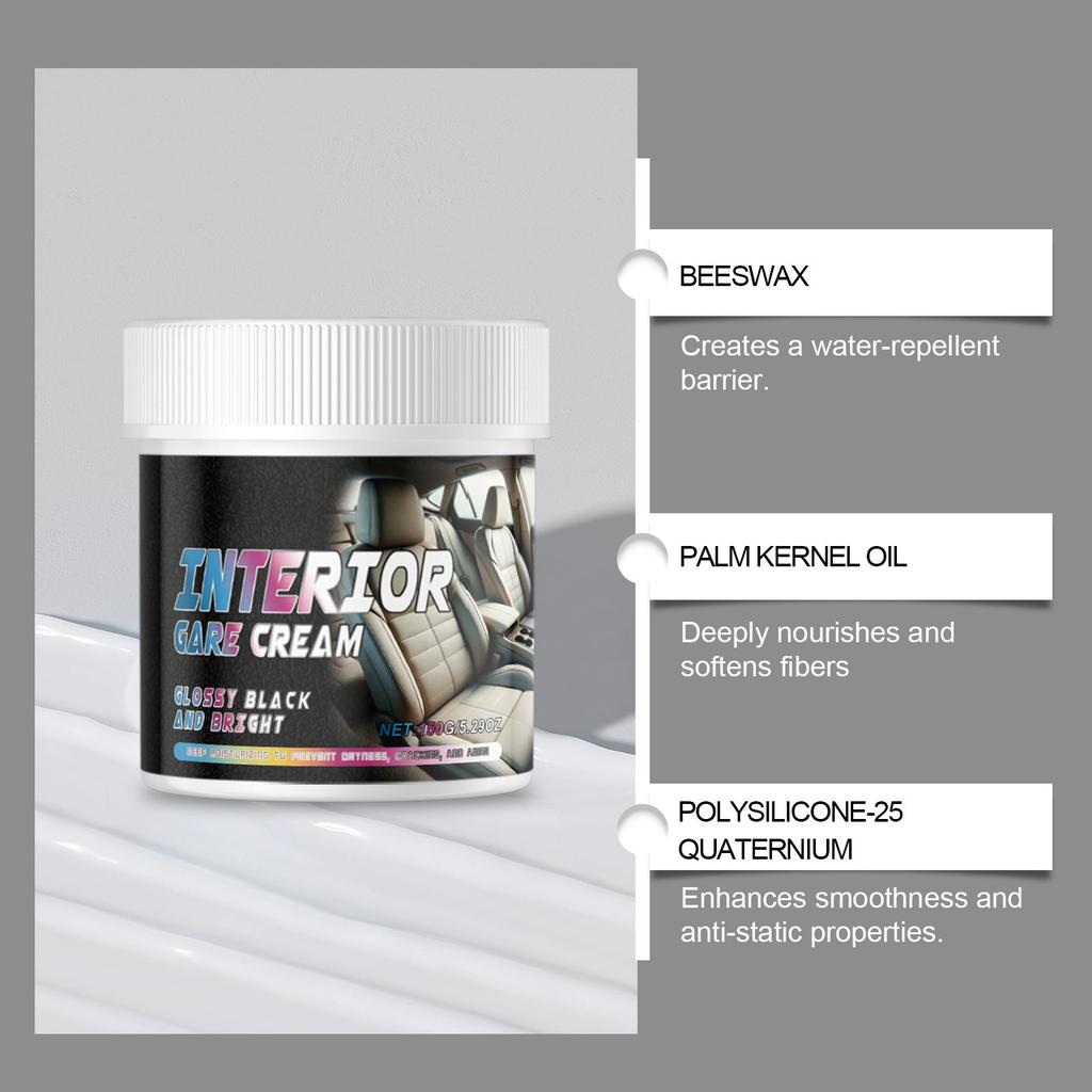 Lederpflegecreme, Autositzpflege, Geruchsneutralisierer, Wasserdichte Pflegecreme, Autoinnenreinigung, Multifunktionales Pflegewachs