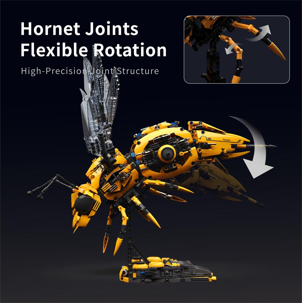 Wespen Roboter 2in1 Verwandlungs Bausteine Set Stk Kreatives 3D Modell Deko Geschenkidee Weihnachten Erwachsene Kinder