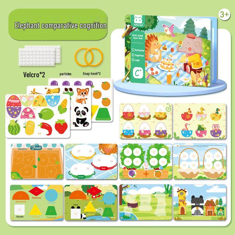 Baby Early Learning Sticker Book: Quiet, Enlightening Pull Toy