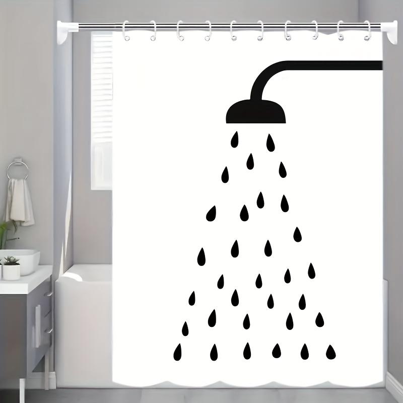 

Printed Shower Curtain For Bathroom Decor - Fashionable & Simple, 12 Hooks, Multiple Sizes Available, Home Decor Partition W60H190(CM)-1 Pcs