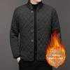Autumn Winter Solid Color Cotton Jacket Stand Collar Long Sleeve Quilted Padded Thickened