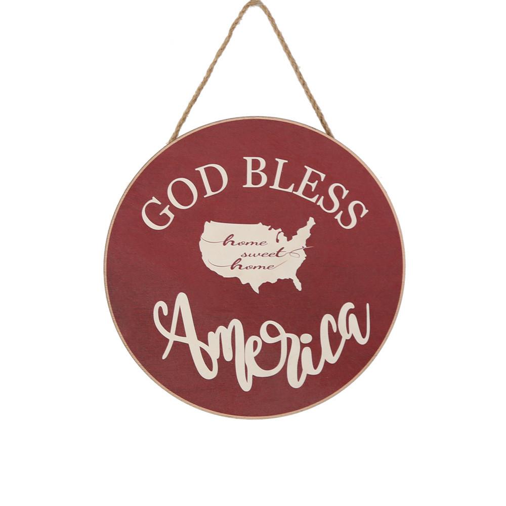 

День Независимости Художественные Деревянные Подвески для Ярких Идей Домашнего и Вечериночного Декора Round Tag J