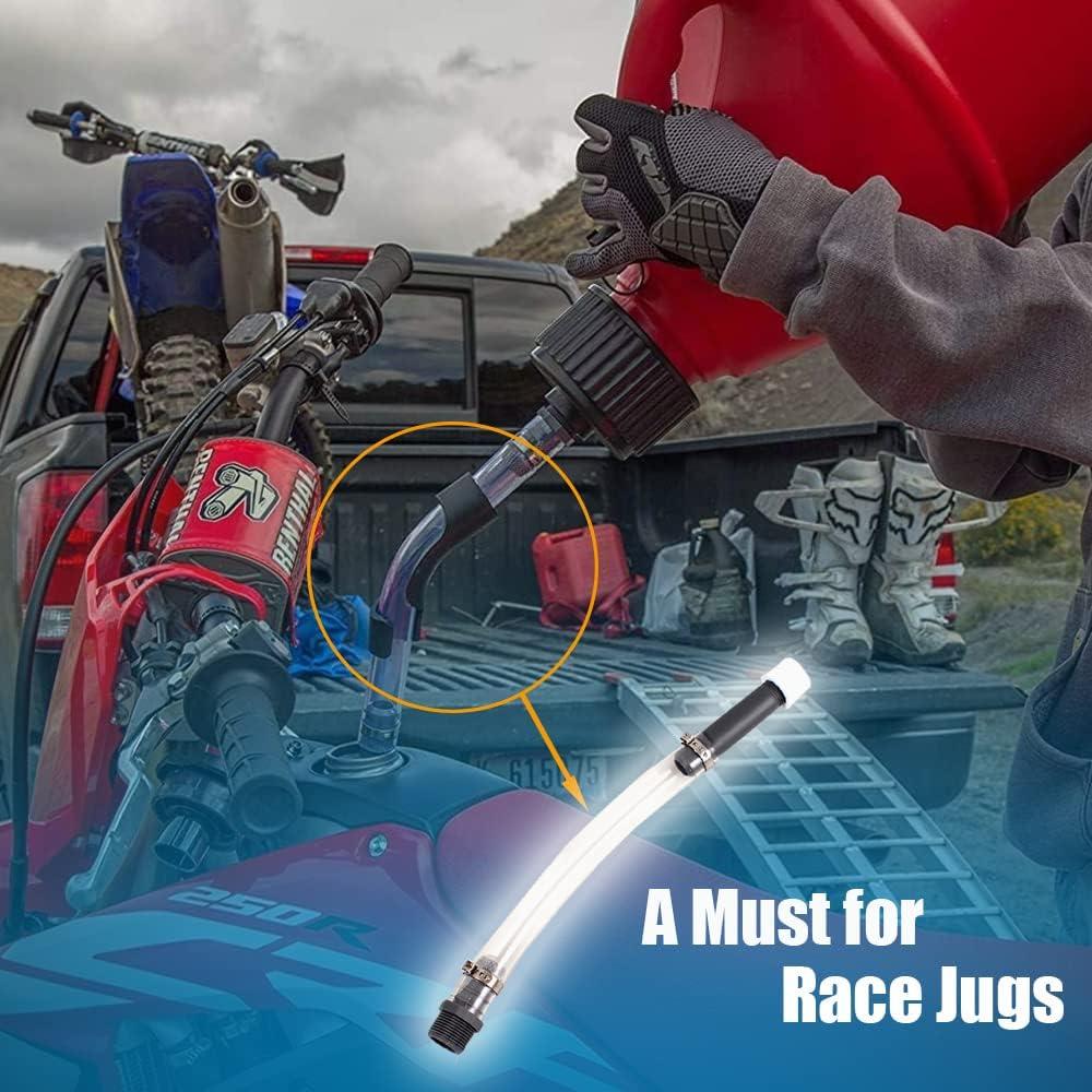 MUGE RACING 5PCS Flexible Racing Fuels Filler Hose for Racing Fuel,Jegs Jugs, LC2 Jugs, Scribner Fuel Jugs