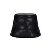 VARZAR VA Cubic Studded Vegan Leather Drop Bucket Hat in Black