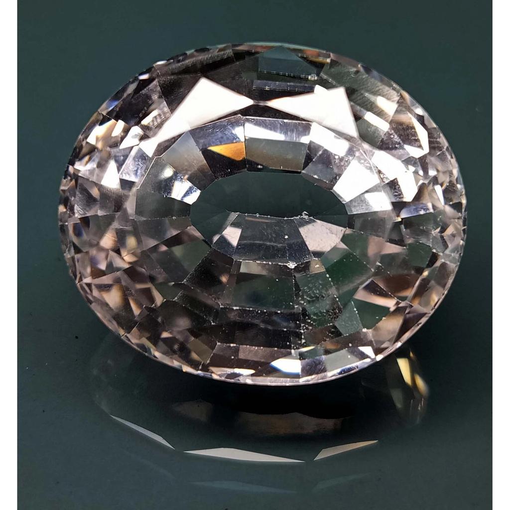 Beautiful Natural White Sapphire 64-65 Ct Oval Cut Certified Loose Gemstone