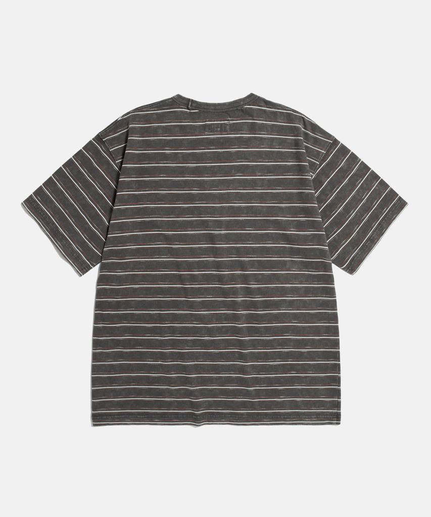 ESPIONAGE Vintage Washed Border Tee Charcoal