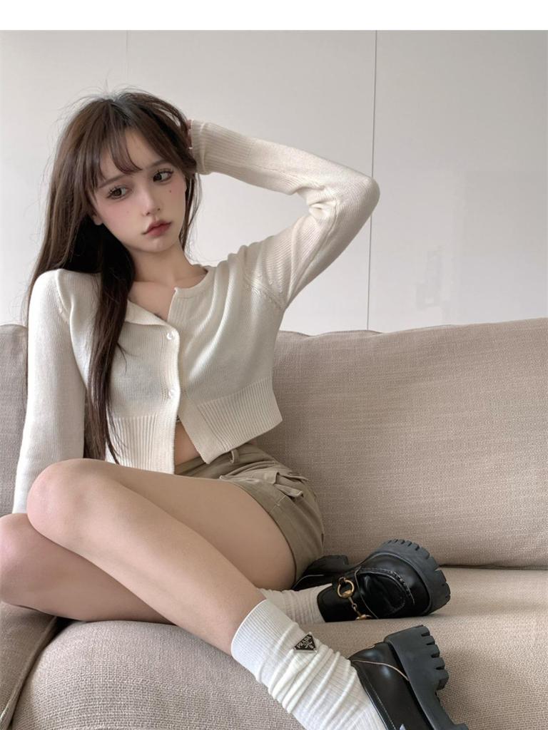 2023 Summer Trendy High-Waist Khaki Workwear Skirt for Women