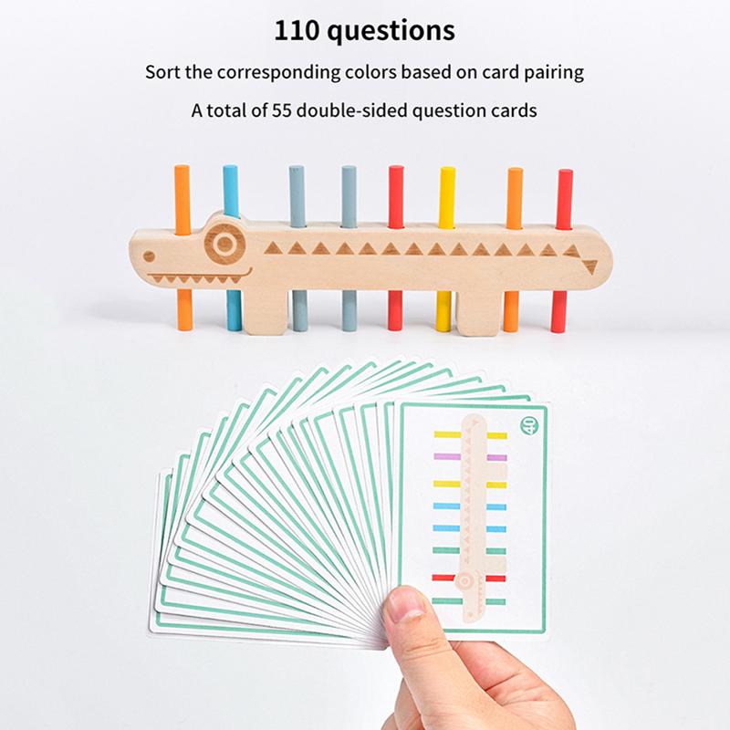 Fischgräten Holz Paarung Kinder Puzzle Farberkennung Frühe Bildung Feinmotorik Trainingsspielzeug Montessori Lehrmittel