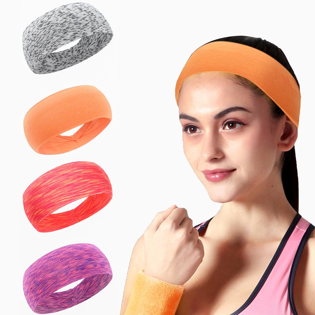 Sweatband for Men Women Elastic Sport Hairbands Head Band Yoga Headbands Headwear Headwrap Sport Workout Hair Accessories