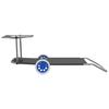 Folding Sun Lounger with Sunshade and Wheels Steel Gray
