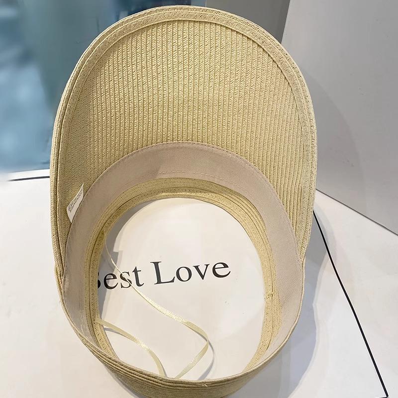 Export Grade Straw Empty Top Hat Summer Women's Outdoor Sunscreen Foldable Portable Braided Straw Hat New Sun Hat