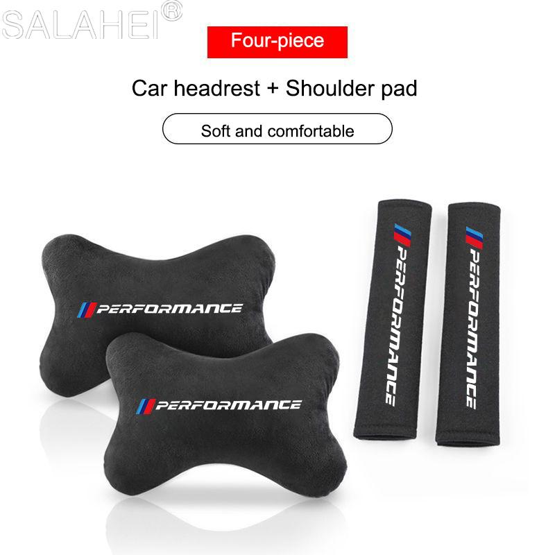 Fashion Car Seats Neck Pillow Headrest Shoulder Pad Accessory For BMW Performance M F31 F34 F32 E52 E53 E60 E90 E91 E92 E93 F01