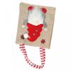 1x 18*16cm Christmas Burlap Tote Bag For Carrying Childrens Gifts Decoration