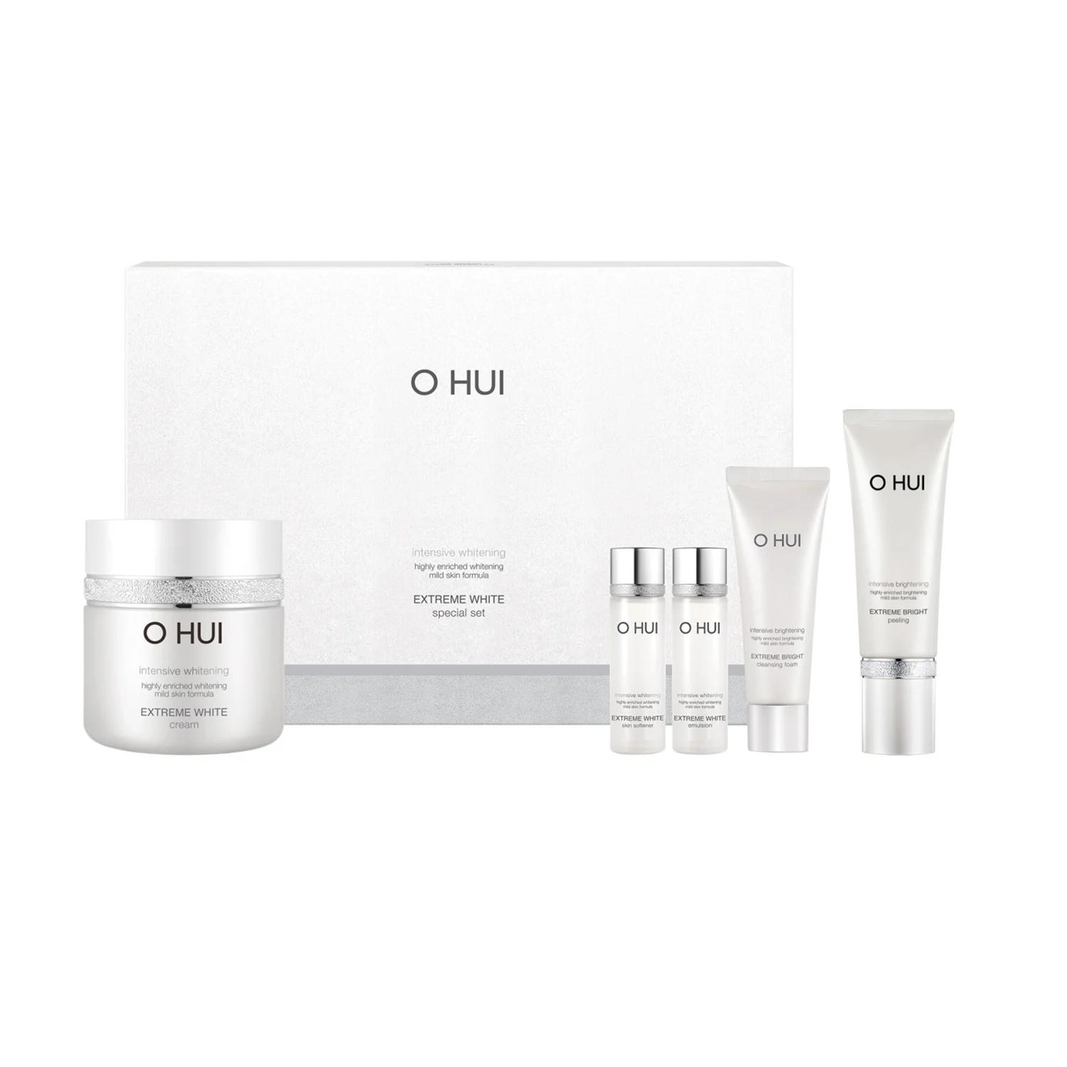 

O HUI Extreme White Cream Special Set 5 предметов, отбеливание, антивозрастной, увлажнение, корейская косметика, Kbeauty, образец