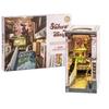 Robotime Rolife DIY Kitap Köşesi Japon Sakura Densya Kitaplar Serisi Ahşap Minyatür Ev Mobilya Bebek Evi Kitleri Oyuncak